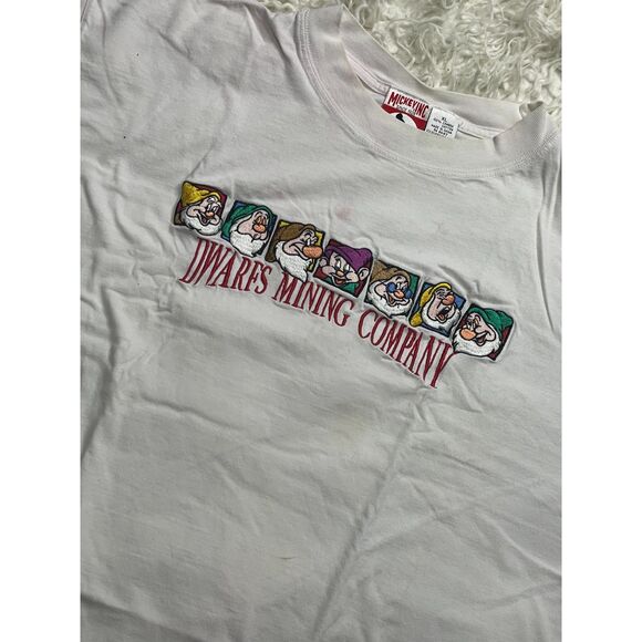 Mickey Inc. Dwarf’s Mining Company Vintage T Shirt XL 96-99 100% Combed Cotton - Picture 1 of 4